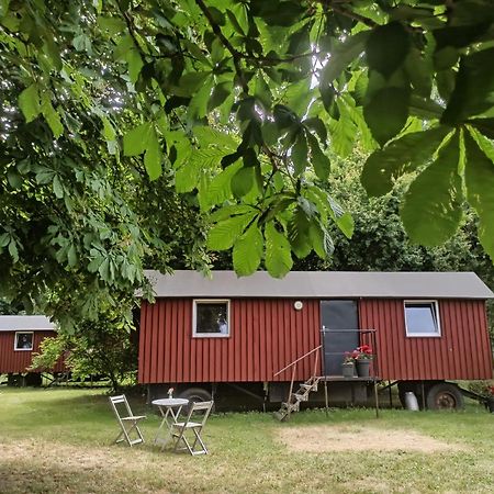Schaeferwagen Auf Dem Biogut-Saalkow Hotell Gustow  Eksteriør bilde