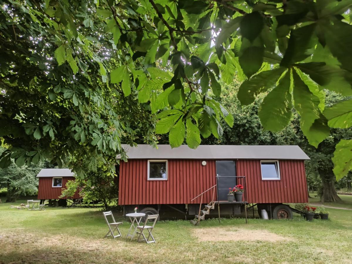 Schaeferwagen Auf Dem Biogut-Saalkow Hotell Gustow  Eksteriør bilde